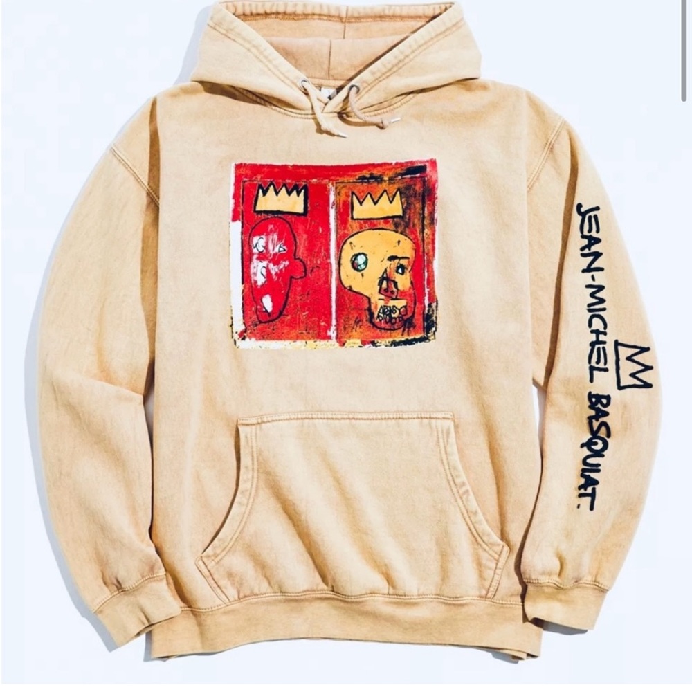 GUC Jean-Michel Basquiat Tan Graphic Hoodie